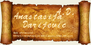 Anastasija Darijević vizit kartica